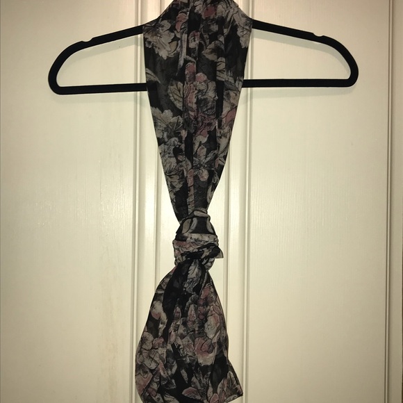 Cato Black Floral Infinity Scarf - Picture 4 of 5